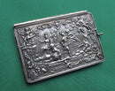 Silver/White Metal Aide Memoire Case/Embossed Hunting & Classical Scenes