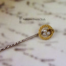 Edwardian 15ct Natural Pearl Stick Pin