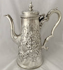 Georgian, George II, Silver Coffee Pot. London 1735 Gabriel Sleath. 25 troy ounces.