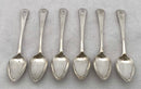 Georgian, George III, Six Silver Teaspoons. London 1808 Robert Rutland. 3.3 troy ounces.