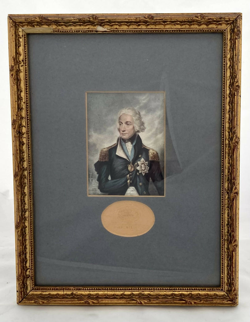 Pair of Gilt Framed Prints of Lord Nelson & The Emperor Napoleon, After Baxter.