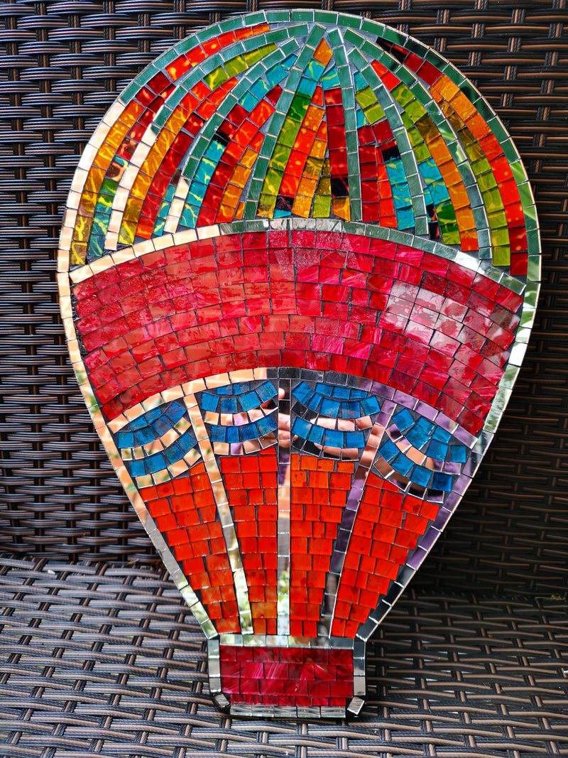 Mosaic Hot Air Balloon Wall Hanging