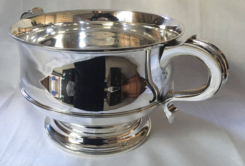 Garrards silver, twin handled, trophy bowl. London 1928 Sebastian Garrard. 43 troy ounces.