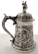 Ornate Victorian Silver Plated Neo-Classical Tankard. John Grinsell & Sons.