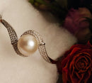 New Edison Pearl, White Zircon Bracelet