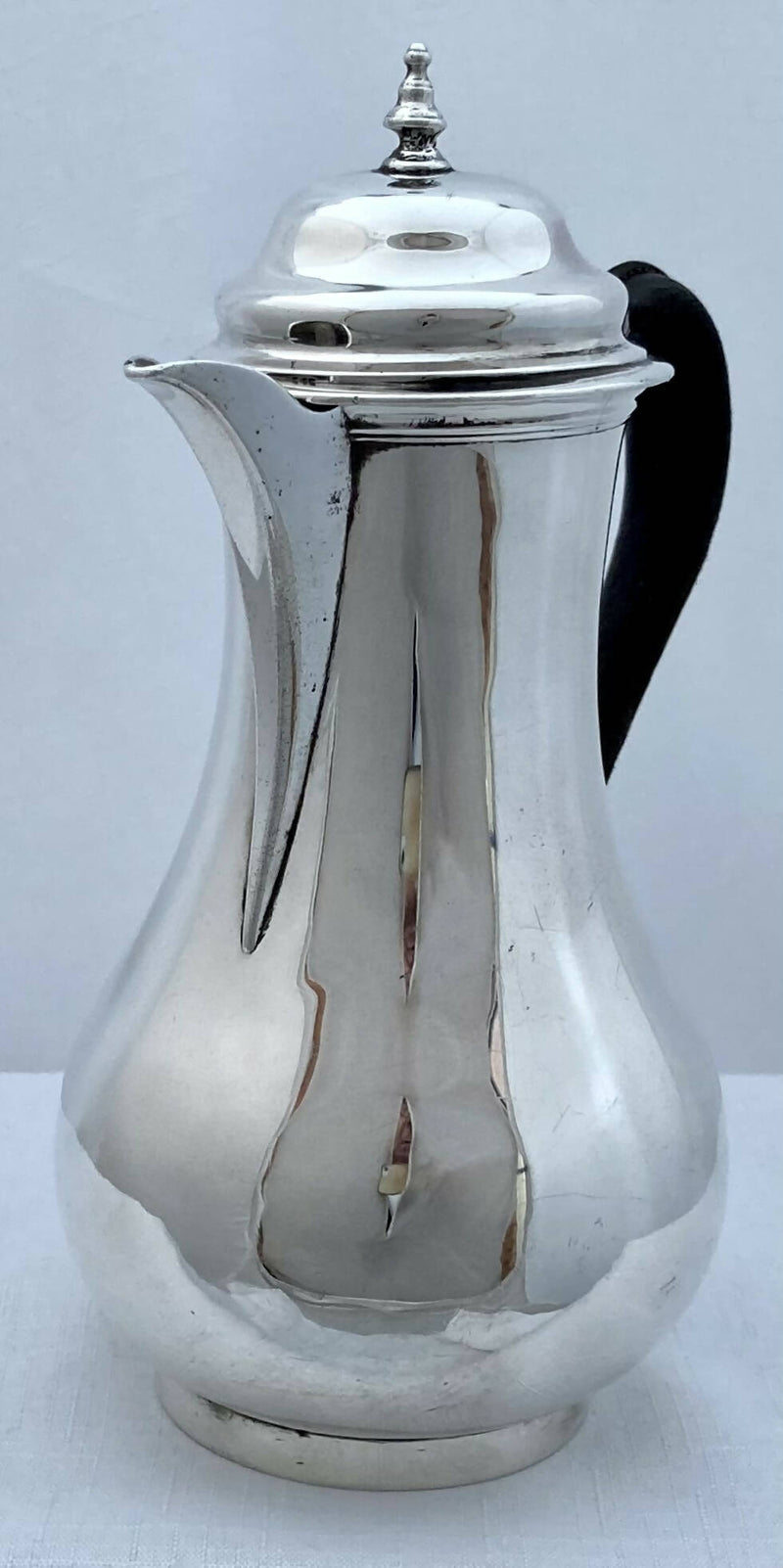 Georgian, George III, Silver Hot Water Jug. London 1767 Francis Crump. 12.2 troy ounces.