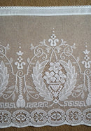 Madelyn Country Cottage Cotton Valance Lace Panelling in White 24"- sold per metre wide  1m