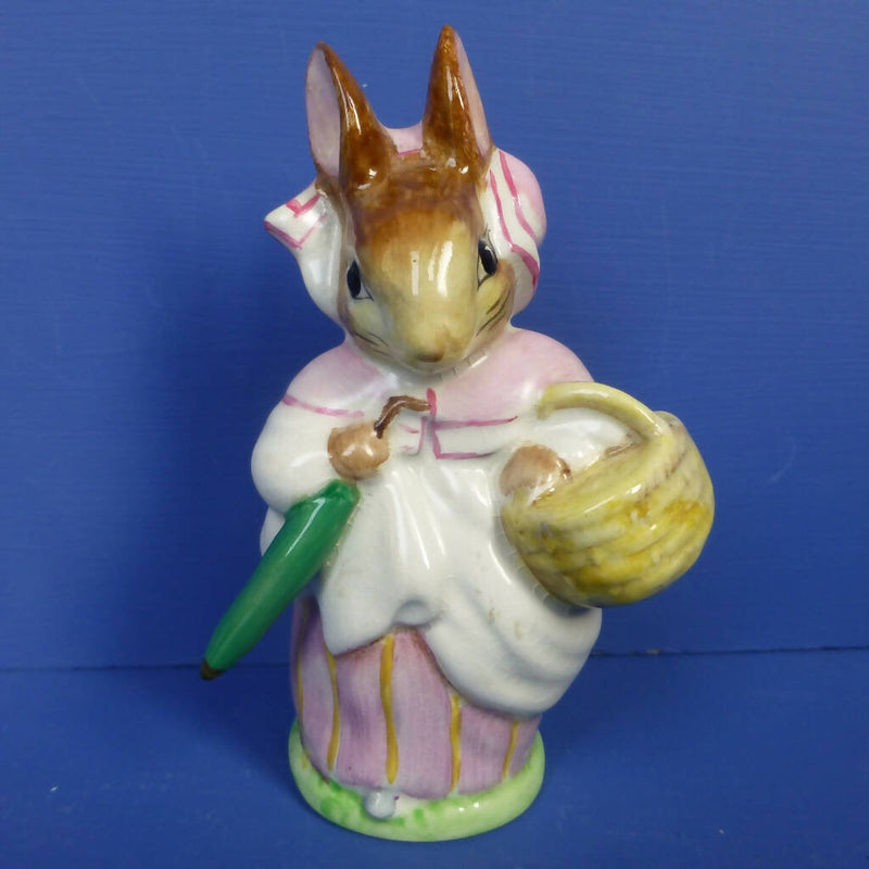 Beswick Beatrix Potter Figurine - Mrs Rabbit Gold Backstamp (Umbrella Out) BP2A