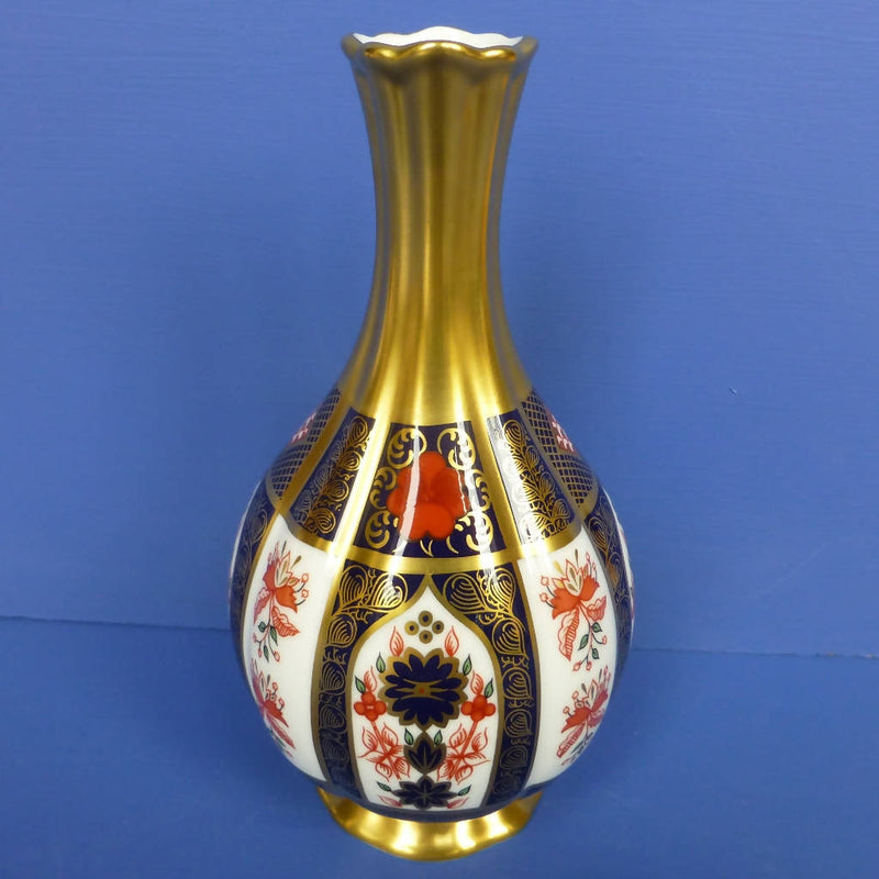 Royal Crown Derby Old Imari 1128 Solid Gold Band (SGB) Orchid Vase