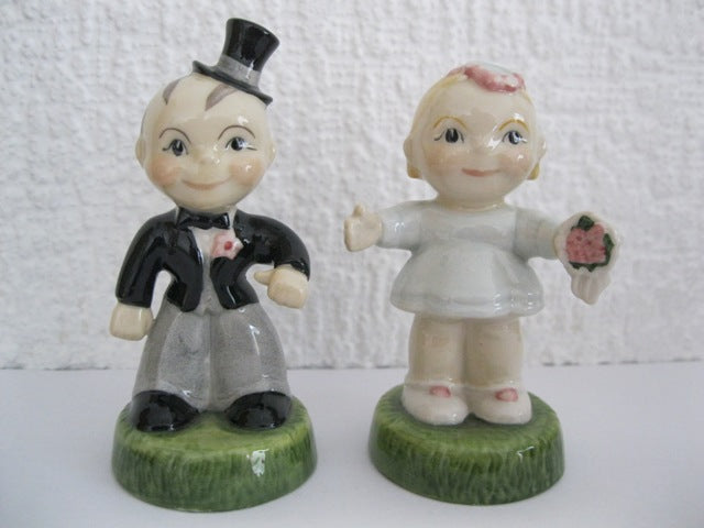 CarltonWare Bride and Groom Limited Edition figurines.