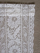 Vintage Design Enchanted Garden ivory readymade Cotton Lace Curtain Panel - 23"/41"