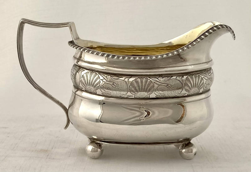 Georgian, George III, Silver Tea Set. London 1810 Solomon Hougham. 36 troy ounces.