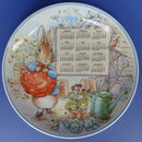 Wedgwood Beatrix Potter Peter Rabbit Calendar Plate - 1999