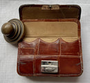 Edwardian Silver & Leather Purse. London 1905/06 De La Rue Ltd.