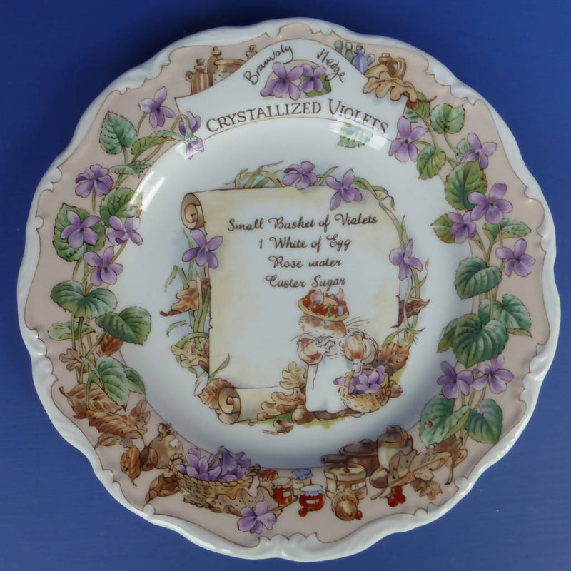 Royal Doulton Brambly Hedge Recipe Plate - Crystallised Violets