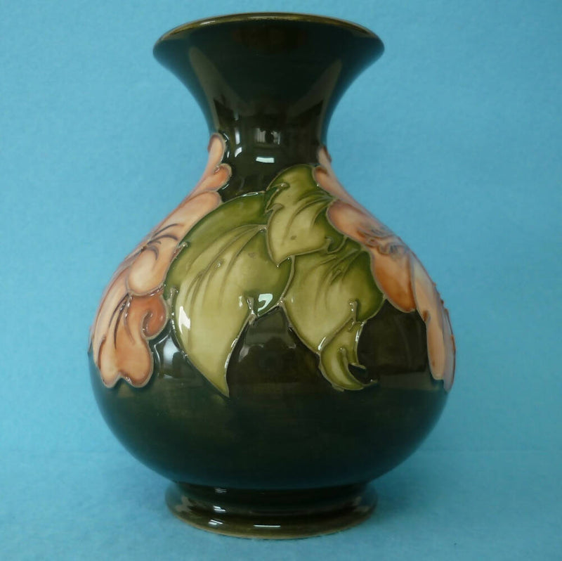 A Moorcroft Vase (Ht 5.1") in the Hibiscus Pattern by Walter Moorcroft