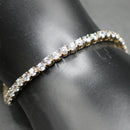 9ct gold cz tennis bracelet