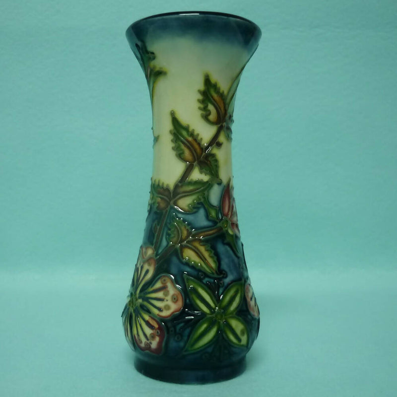 A Boxed Moorcroft Vase in the Sweet Briar Design by Rachel Bishop