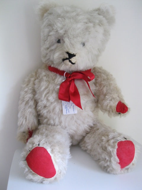 Large White Teddy Bear Probably German. Height 22”