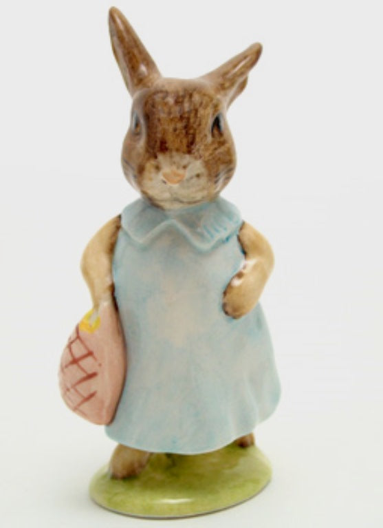 Beswick Beatrix Potter Figurine - Mrs Flopsy Bunny BP3B (Light Blue Dress)