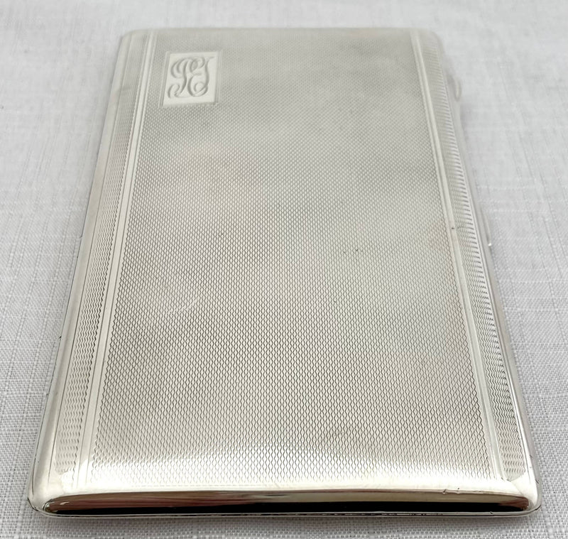 George VI Silver Cigarette Case. Birmingham 1944 Joseph Gloster Ltd. 6.2 troy ounces.