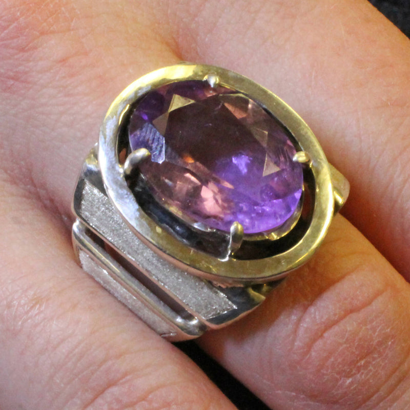 Jake: 8.9carat natural ametrine silver ring