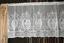 Madelyn Country Cottage Cotton Valance Lace Panelling in White 24"- sold per metre wide  1m
