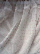 Scottish Madras By the Meter Polka Dot in Baby Pink 48” Wide to finish