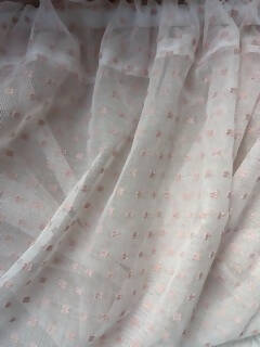 Scottish Madras By the Meter Polka Dot in Baby Pink 66” Wide to finish