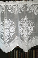 Scalloped Country cottage pretty cotton lace valance 12” - sold per metre wide 1m