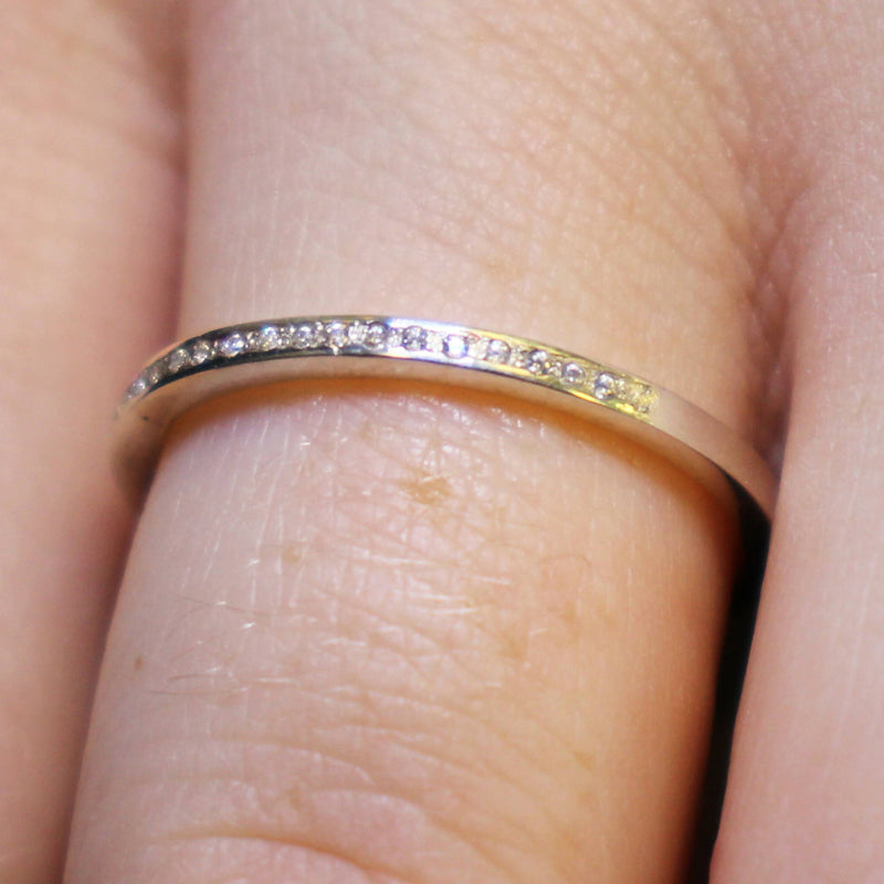 Jake: Silver half eternity cz set ring