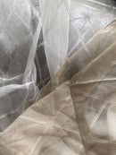 High end pure cotton trellis Ecru Cream madras Lace Curtaining 48"/110"