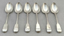 William IV Six Silver Teaspoons. London 1833 William Theobalds. 3.9 troy ounces.