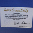Royal Crown Derby Limited Edition Paperweight - Field Mouse (Boxed)