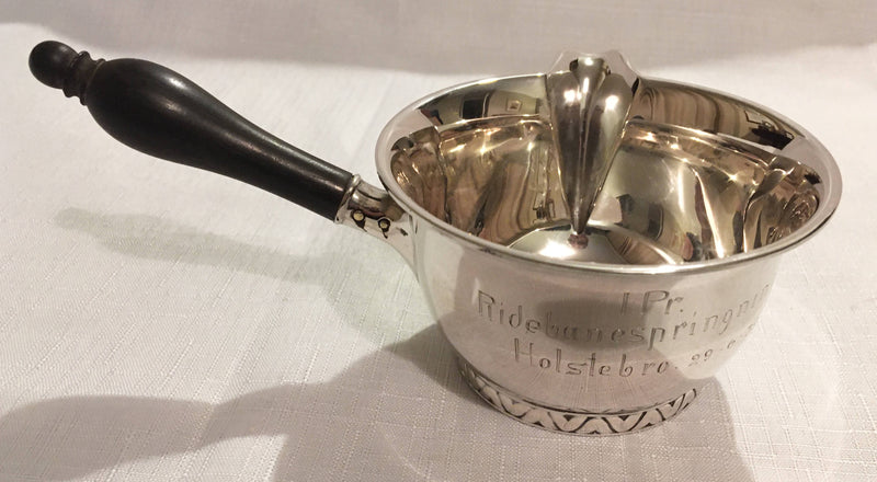 Danish 830 silver sauce pot. Assay marks for Christian Heise 1939.