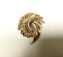 Vintage Grosse 1965 Stylised Chrysanthemum Brooch with Rhinestones