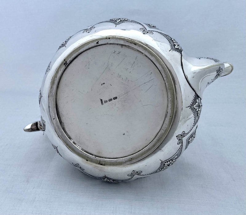 Victorian Silver Plated Ornate Tea Atkins Brothers, Sheffield, ci