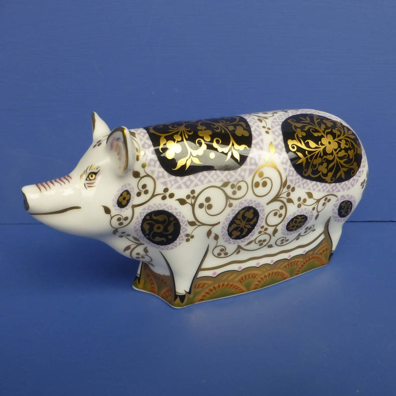 Royal Crown Derby Paperweight - Spotty Pig