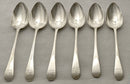 Georgian, George III, Set of Six Crested Silver Serving Spoons. London 1795/96 Richard Crossley. 12.6 troy ounces.