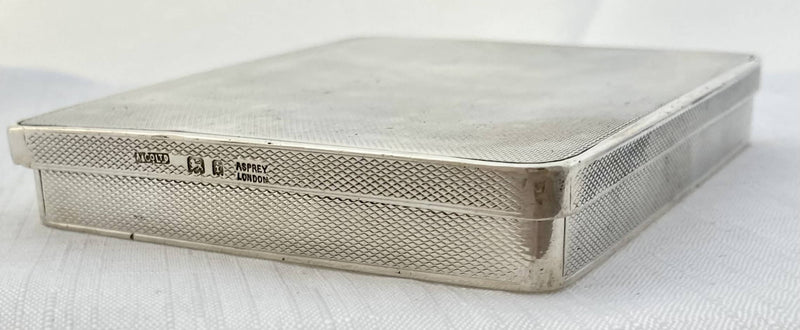 George V Silver Cheroot Case. London 1924 Asprey & Co. Ltd. 4.7 troy ounces.