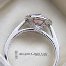 18ct White Gold Pink Tourmaline & Diamond Cluster Ring