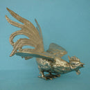 A White Metal Figure of a Cock or Rooster