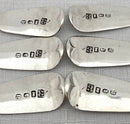 York silver, Georgian, George IV, set of six teaspoons. York 1821 James Barber & William Whitwell. 4.5 troy ounces.