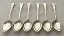 Georgian, George III, Set of Six Crested Silver Serving Spoons. London 1795/96 Richard Crossley. 12.6 troy ounces.