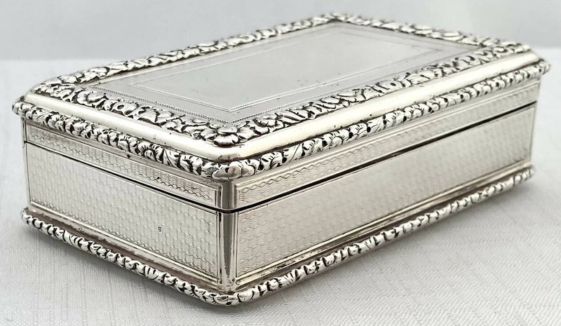 Victorian Silver Table Snuff Box. London 1847 Edward Edwards II. 5.3 troy ounces.