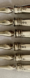 Georgian, George III, Crested Silver Dessert Knives & Forks for Twelve. London 1799 William Abdy II.