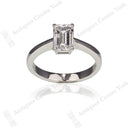 Platinum Certified 1.39cts Emerald-Cut Diamond Solitaire Ring