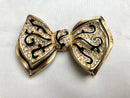 Vintage Christian Dior Bow Brooch, gold plate, enamel and rhinestone