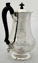 Georgian, George IV, Silver Hot Water Jug. London 1825 Michael Starkey. 20.2 troy ounces.
