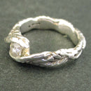 Jake: "Leaves" - zirconia set silver ring